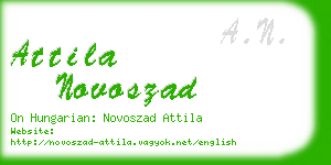 attila novoszad business card